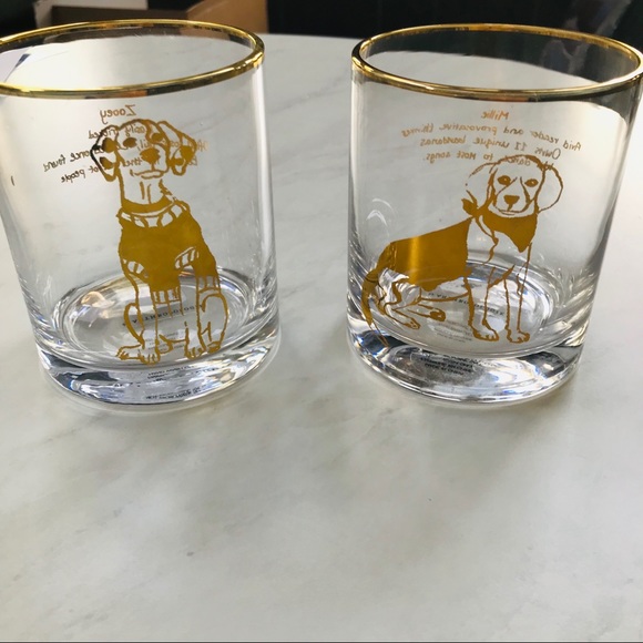 Anthropologie DOF Glass Set-NWT-Dog Theme LAST SET - Picture 3 of 7